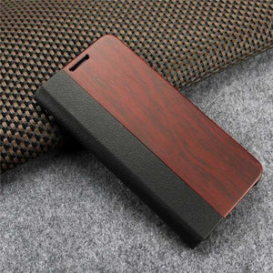 Wood & Leather Flip Case for Galaxy S8